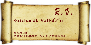 Reichardt Vulkán névjegykártya